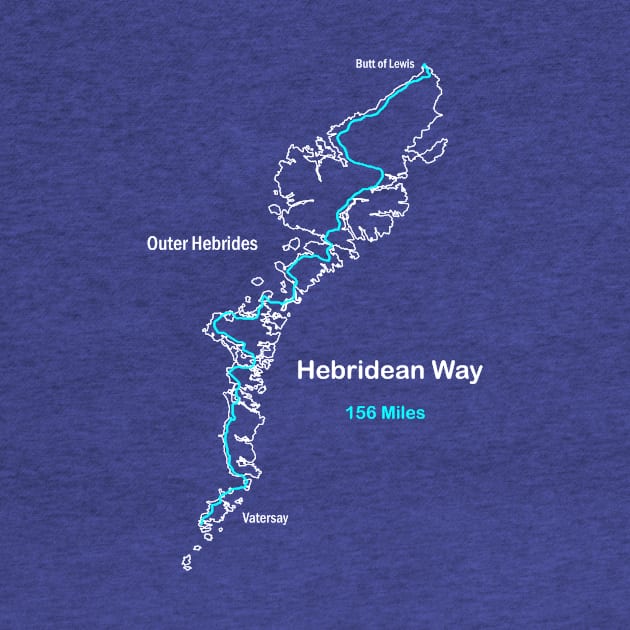 Route Map of Scotland's Hebridean Way by numpdog